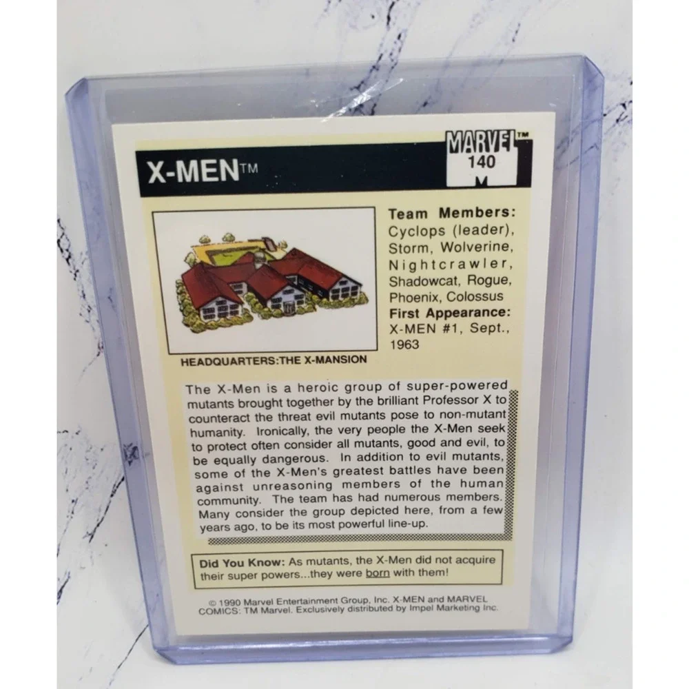 1990 Impel Marvel Universe Series 1 X-Men #140 Team Pictures